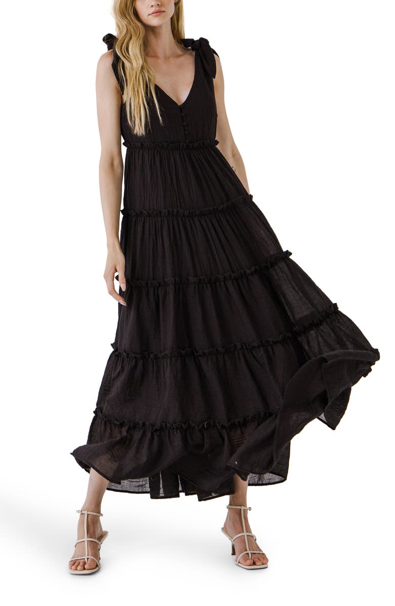 Free the Roses Tiered Maxi Dress, Main, color, 