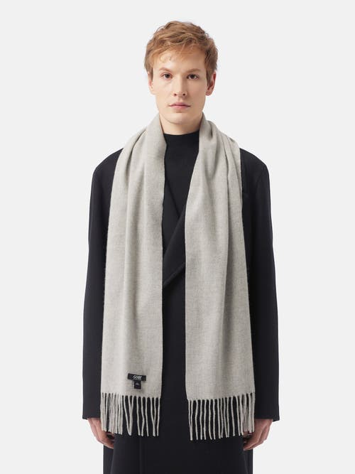 Gobi Mongolian Cashmere Cashmere Fringed Scarf In Dawn Blue