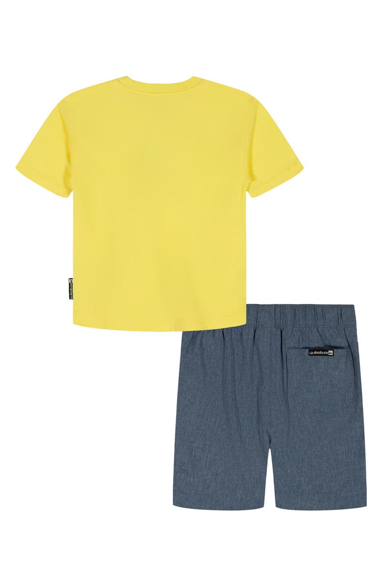 Quiksilver Graphic T-Shirt & Shorts Set, Alternate, color, Yellow Multi