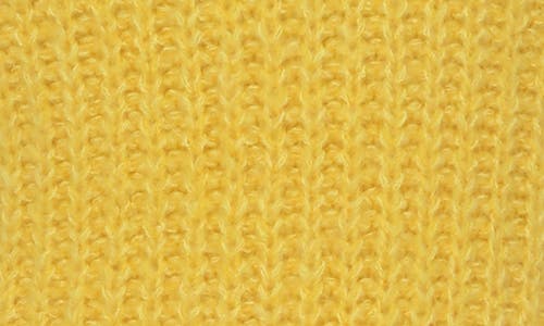 Rain And Rose Rib Crewneck Sweater In Yellow