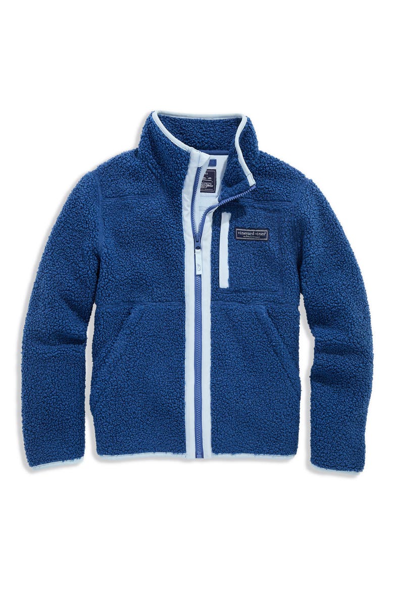 Kids' High Pile Full Zip Fleece Jacket, Main, color, MOONSHINE