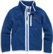 vineyard vines Kids' High Pile Full Zip Fleece Jacket