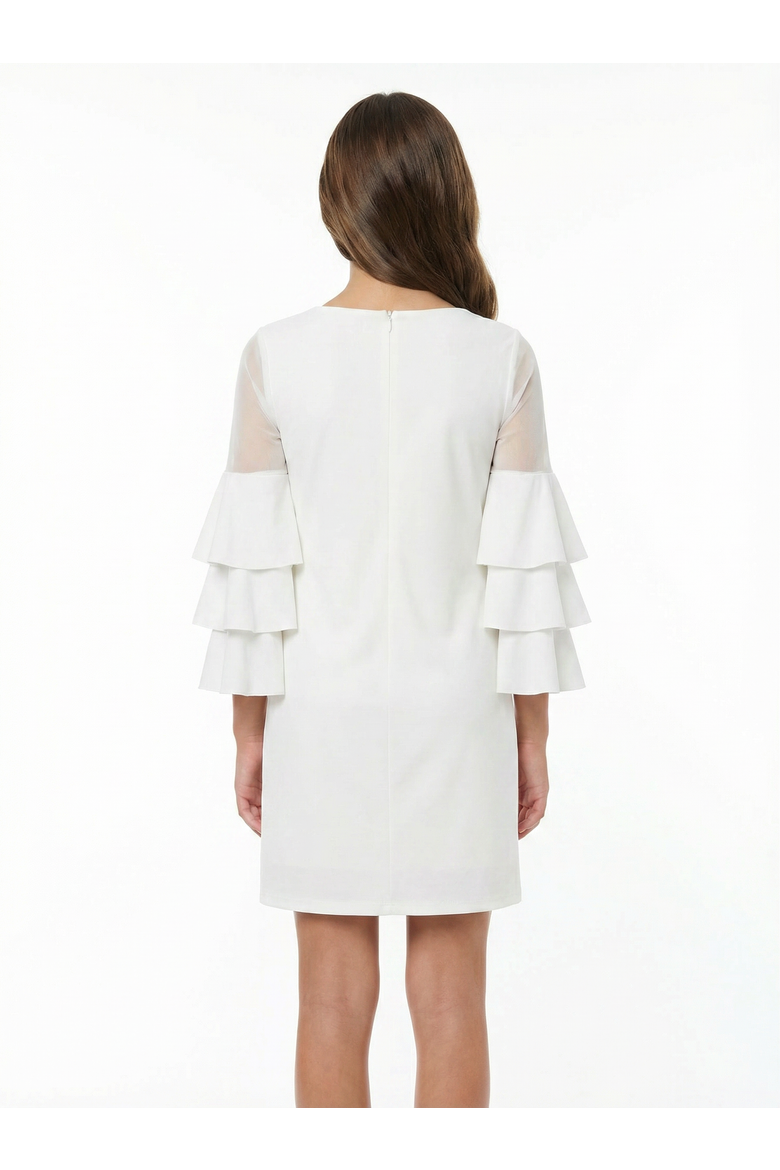 Tiered Sleeeve Dress, Alternate, color, Ivory