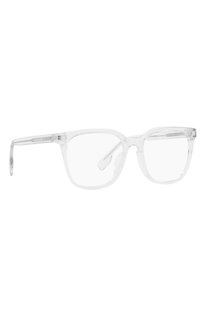 Burberry 53mm Square Optical Glasses, Alternate, color, Transparent / Demo Lens
