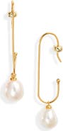 Nordstrom Demi Fine Freshwater Pear Drop Hook Earrings