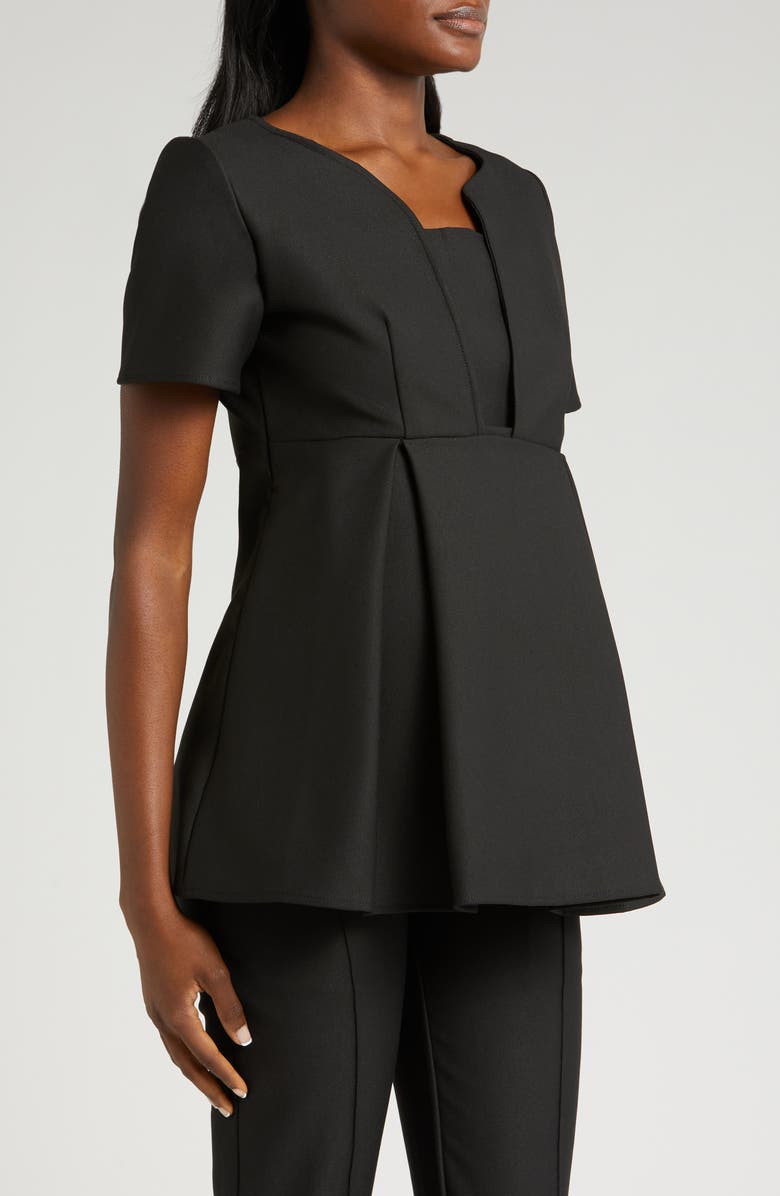 Marion Short Sleeve Short Maternity Top, Alternate, color, 