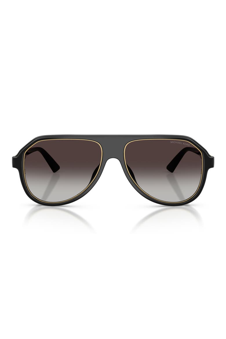 Molokai 59mm Gradient Pilot Sunglasses, Main, color, BLACK / GREY GRADIENT