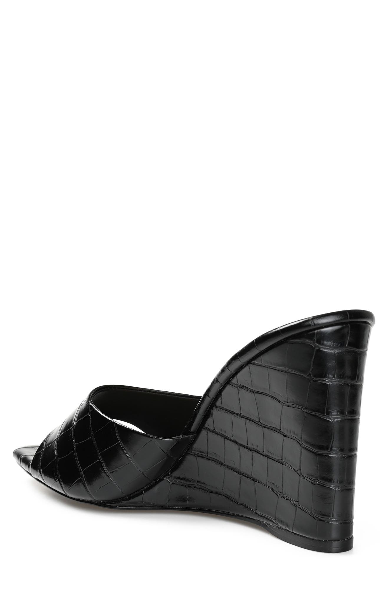 Journee Collection Tru Comfort Foam Vivvy Croc Embossed Wedge Sandal, Alternate, color, 