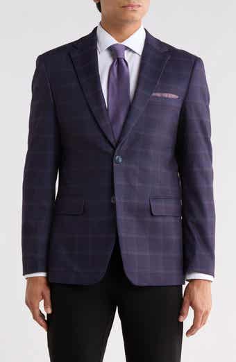 Plaid Stretch Knit Sport Coat