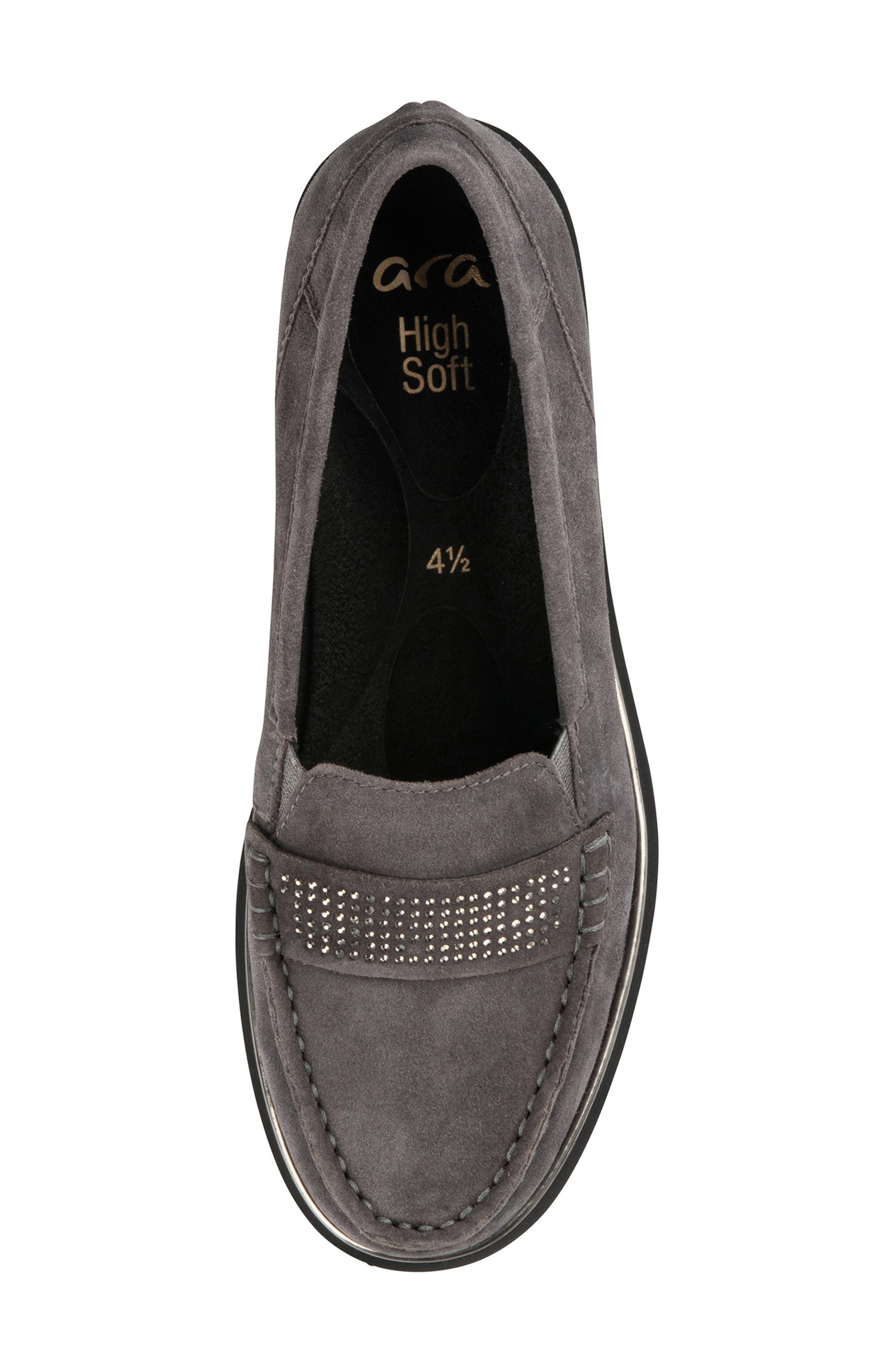 Daffodil Moc Toe Loafer, Alternate, color, GREY