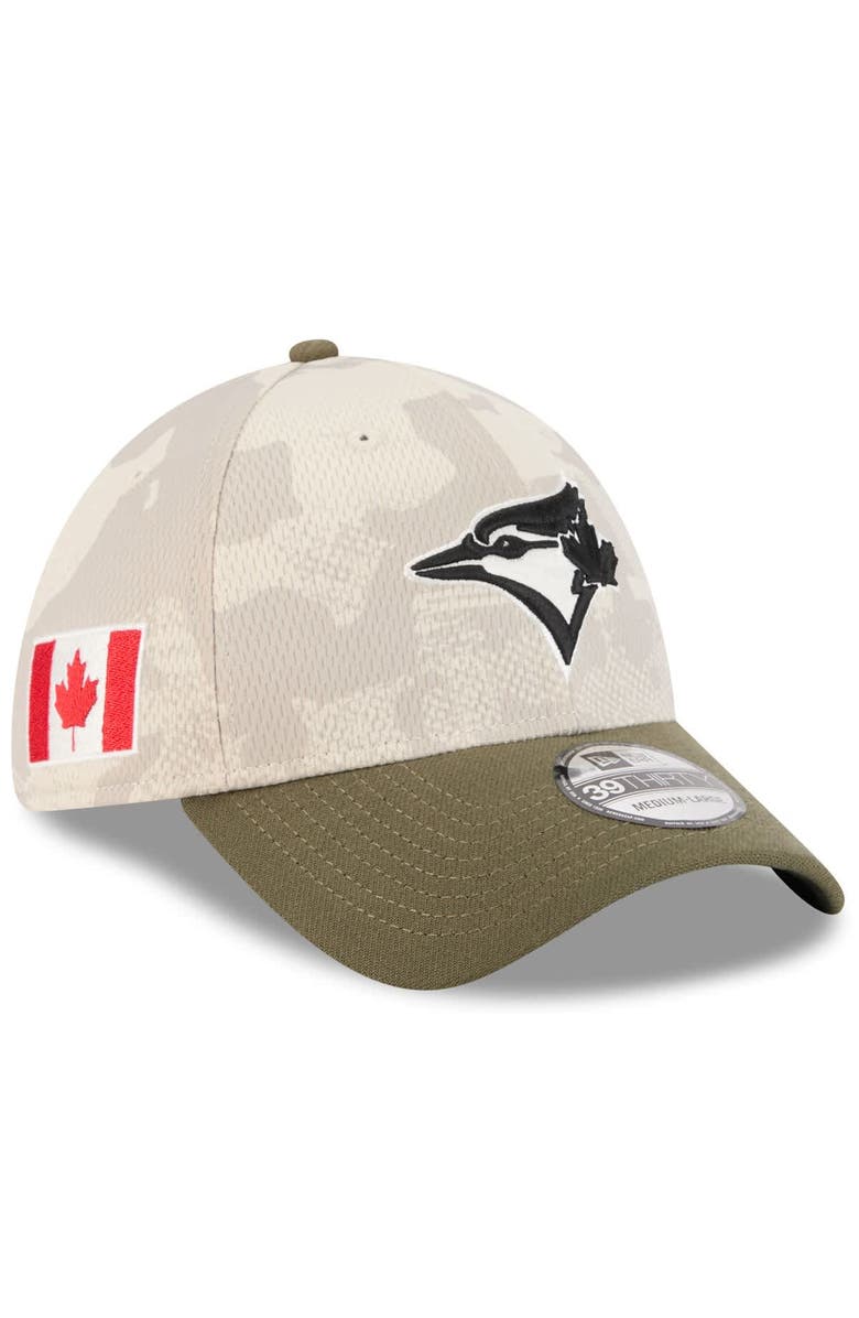 New Era Men's New Era Light Beige/Olive Toronto Blue Jays 2025 Armed Forces Day 39THIRTY Flex Hat, Alternate, color, Light Beige
