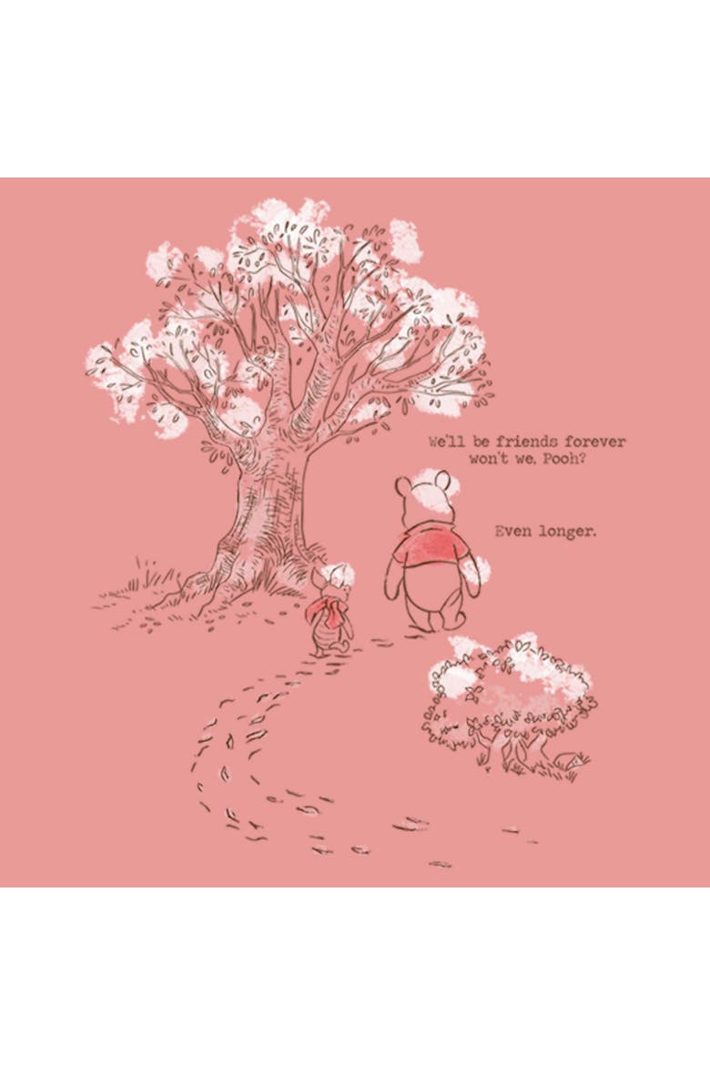 Junior's Winnie the Pooh Pooh And Piglet Friends Forever  Sweatshirt, Alternate, color, Desert Pink