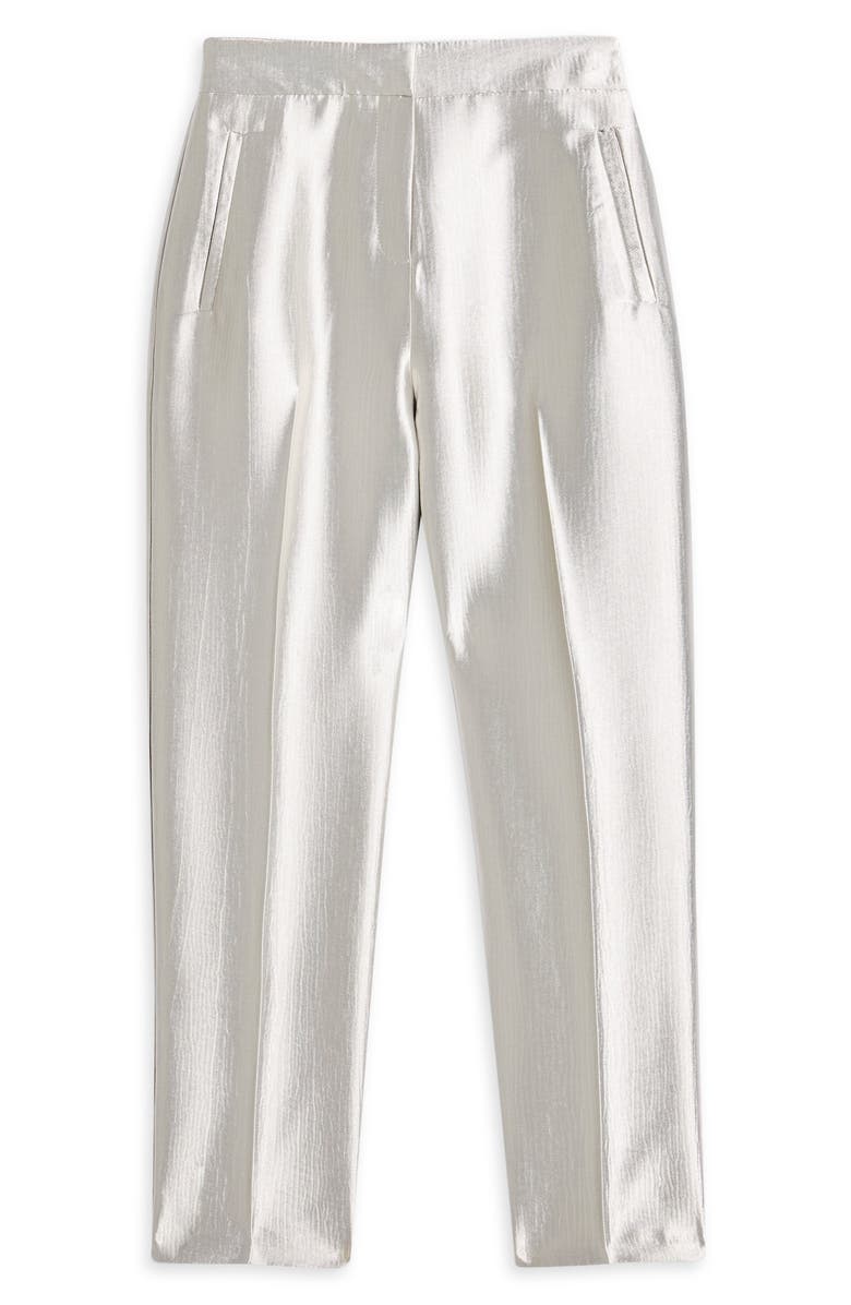 Topshop Clean Peg Satin Trousers, Alternate, color, 