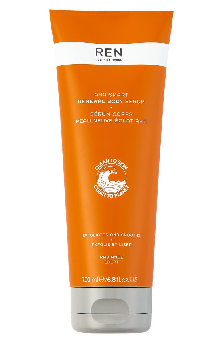 REN Clean Skincare AHA Smart Renewal Body Serum, Main, color,