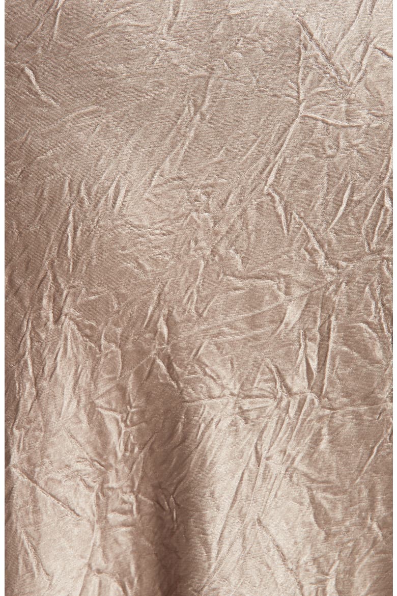 Asymmetrical Crinkled Satin Skirt, Alternate, color, TAUPE