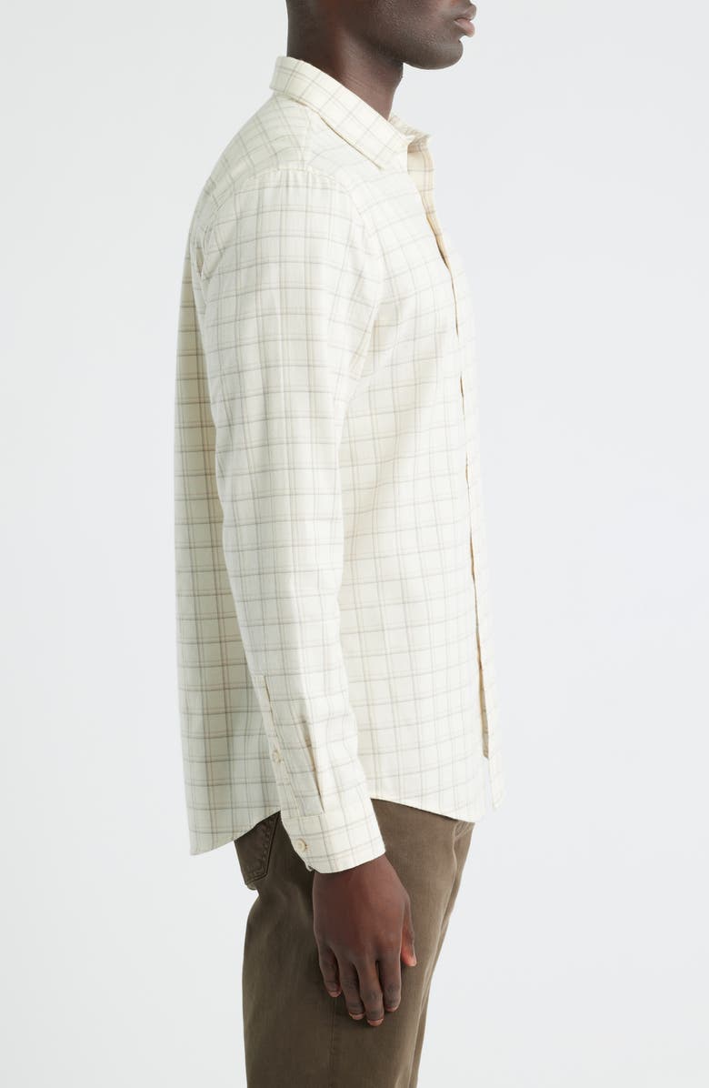 Nordstrom Plaid Cotton & Cashmere Shirt, Alternate, color, Ivory Tim Plaid