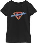 Supergirl Girl's Supergirl Neon Sign Logo Graphic T-Shirt
