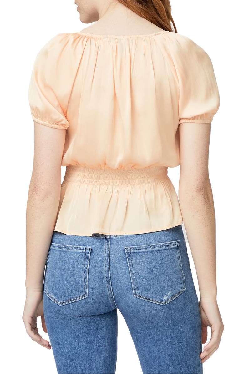 PAIGE Olenna Top Puff Sleeve Smocked Waist Top, Alternate, color, 