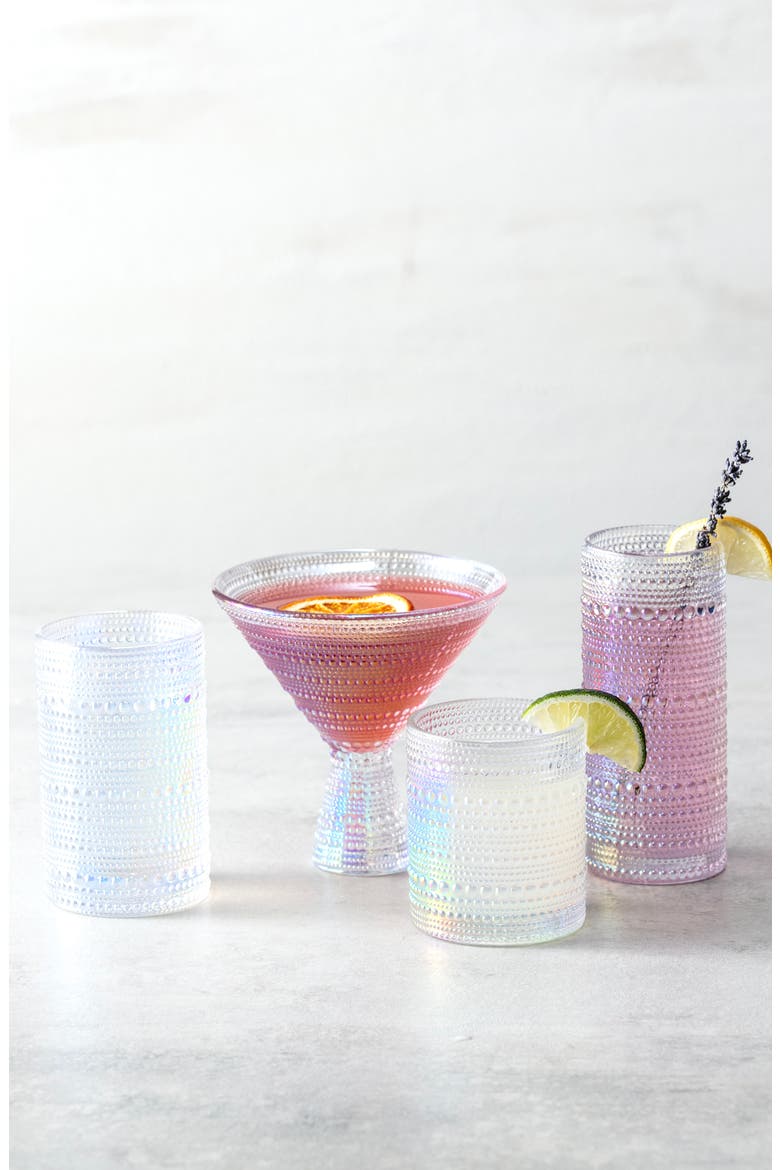 Jupiter Set of 4 Iridescent Martini Glasses, Alternate, color, IRIDESCENT