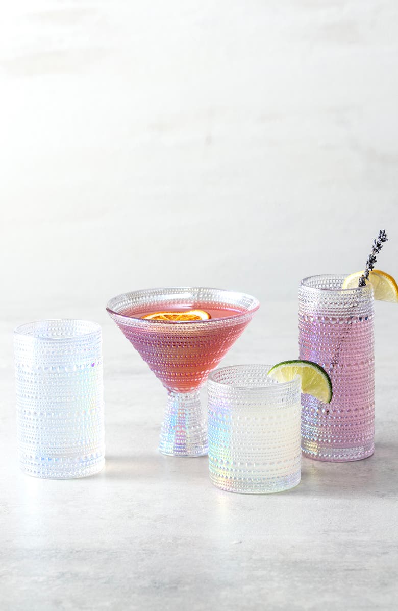 Fortessa Jupiter Set of 4 Iridescent Martini Glasses, Alternate, color, Iridescent