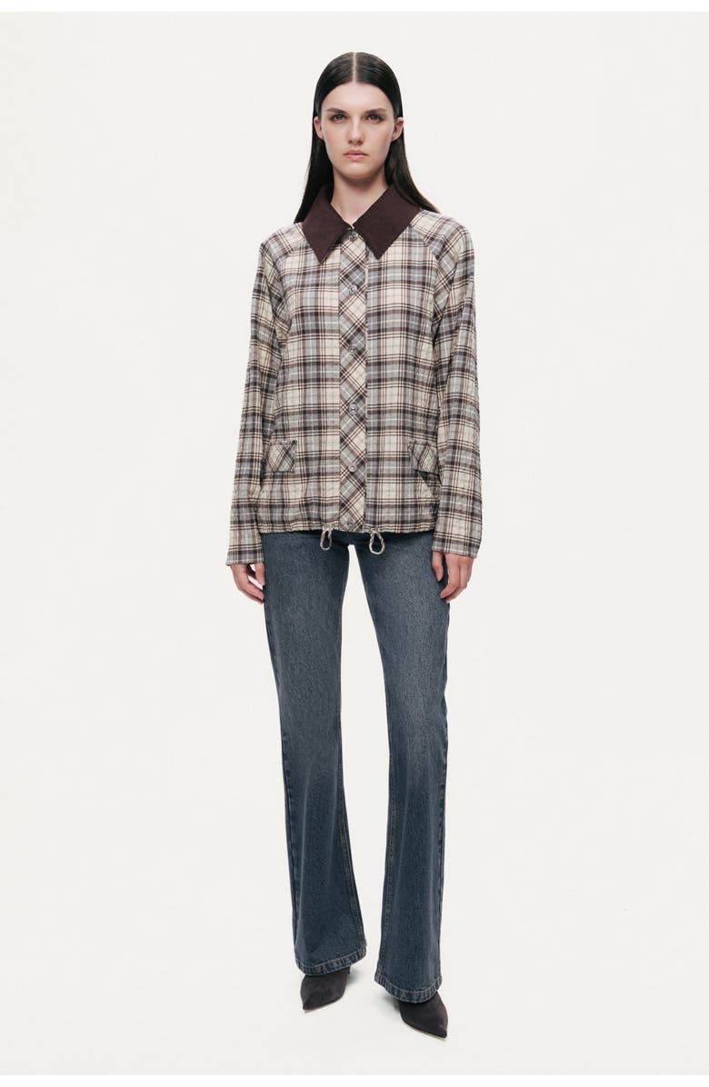 Nocturne Checked Contrast Collar Jacket, Main, color, Multi-Colored