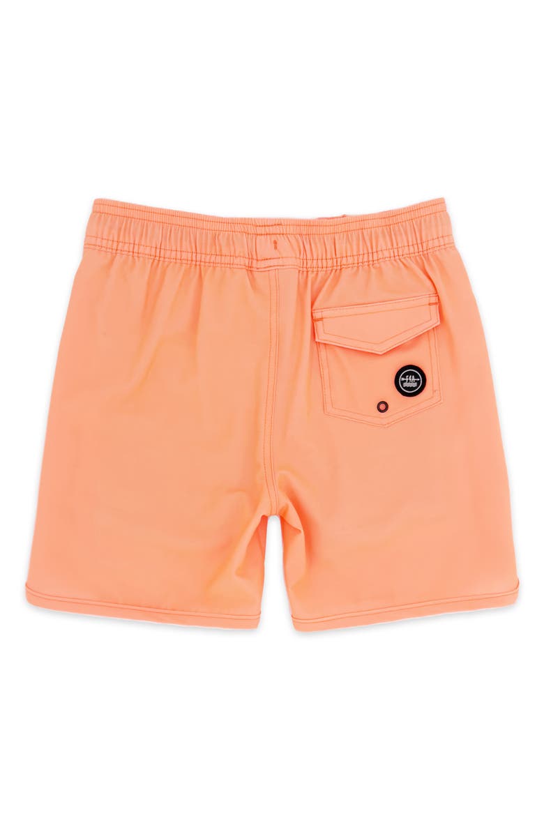 Feather 4 Arrow Kids' Solid Scallop Board Shorts, Alternate, color, 