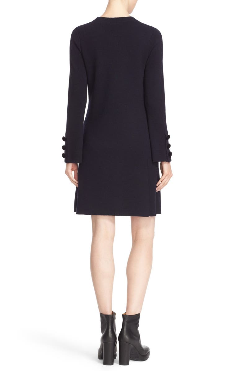 See by Chloé Long Sleeve Knit Wool Shift Dress, Alternate, color, 