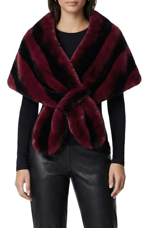 Fur-Free Chinchilla (Faux Fur) Stole with Pull-Through
