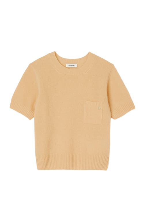 Sandro Short Sleeve Sweater In Multi