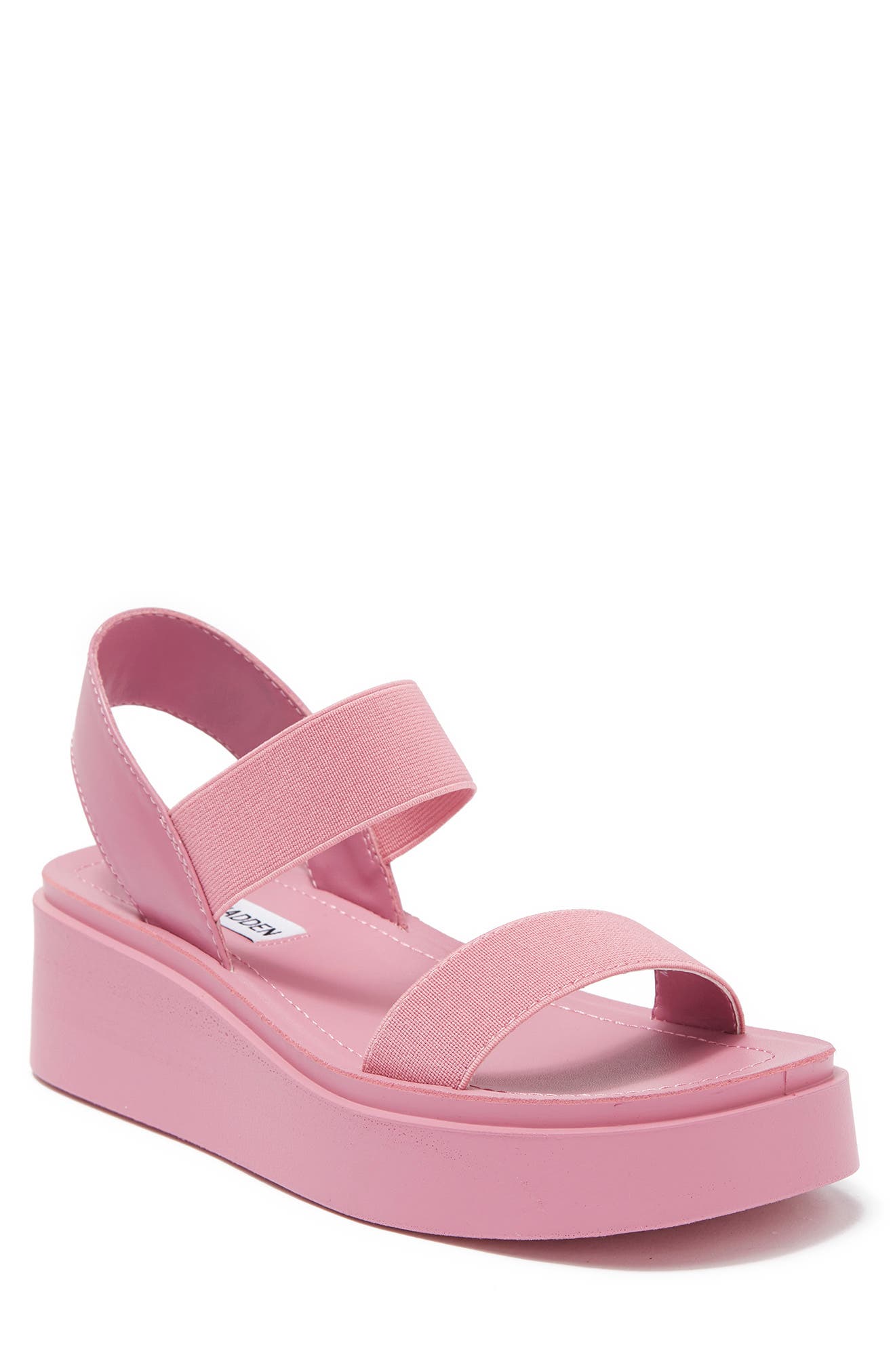 Janice Platform Wedge Sandal, Main, color, PINK PU/ ELASTIC