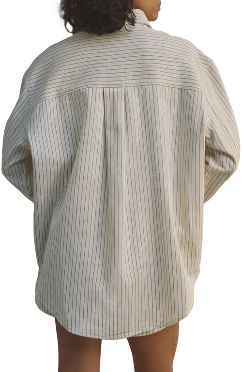 NEXT NEXT STRIPE OVERSIZE BUTTON-UP SHIRT 