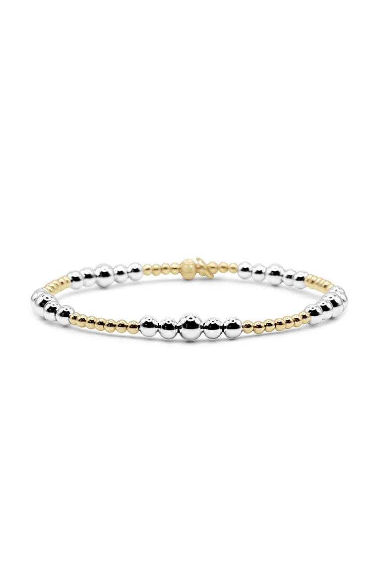 Bliss Two-Tone Beaded Bracelet, Main, color, Gold