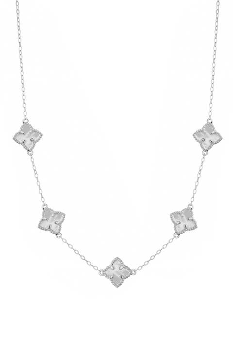 Mother of Pearl Station Necklace