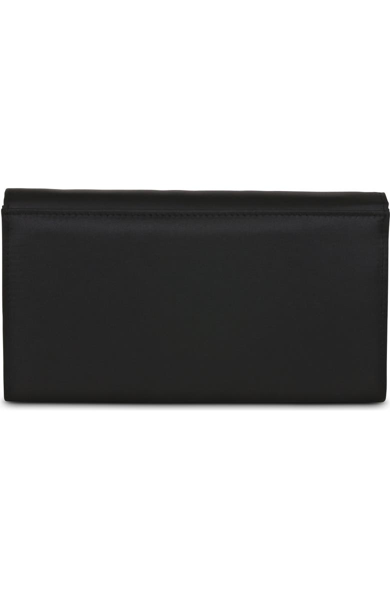 Jewel Badgley Mischka Julia Crystal Bow Flap Clutch, Alternate, color, Black