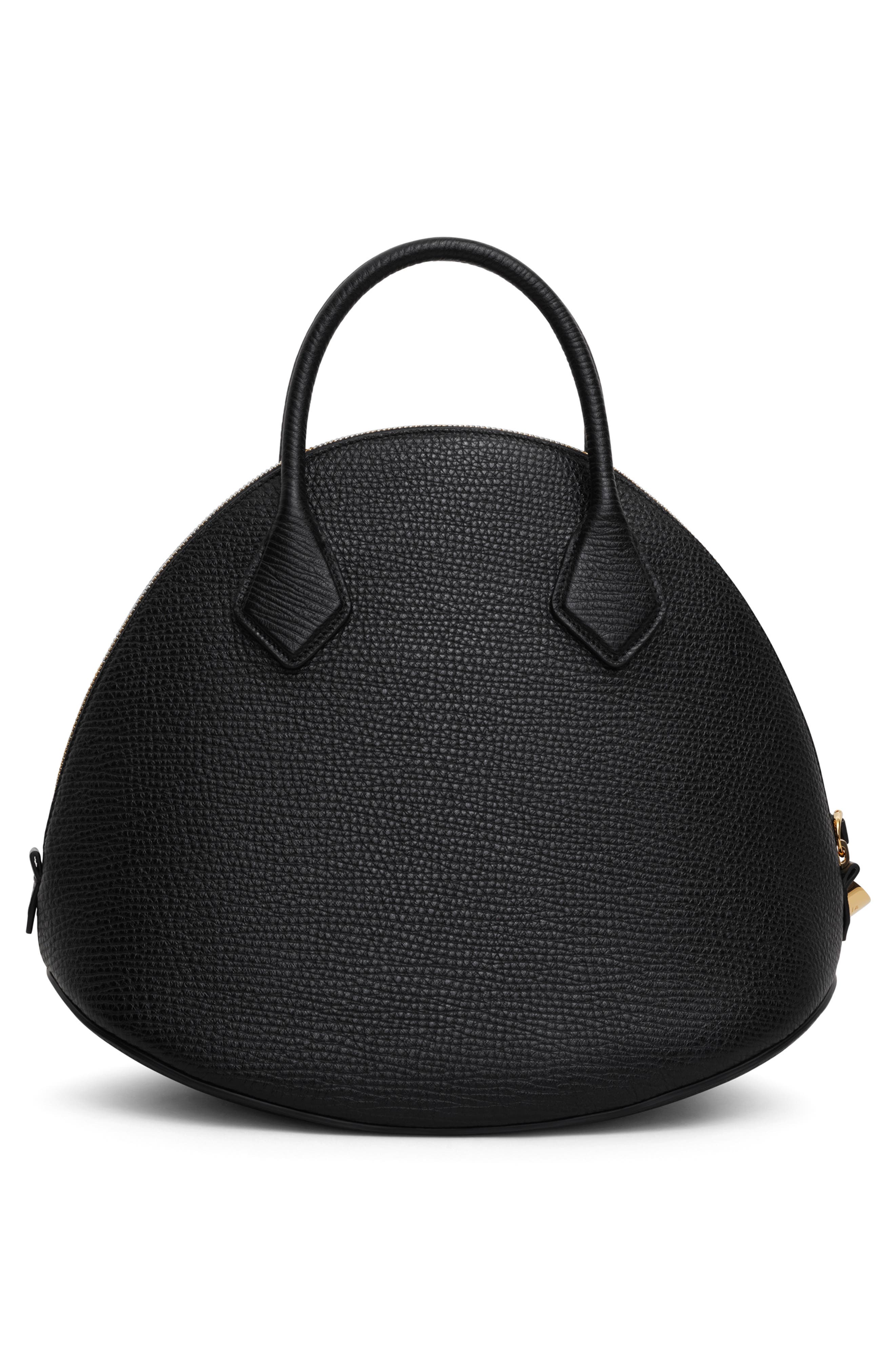 Alaïa Dome Grained Leather Top Handle Bag, Alternate, color, 