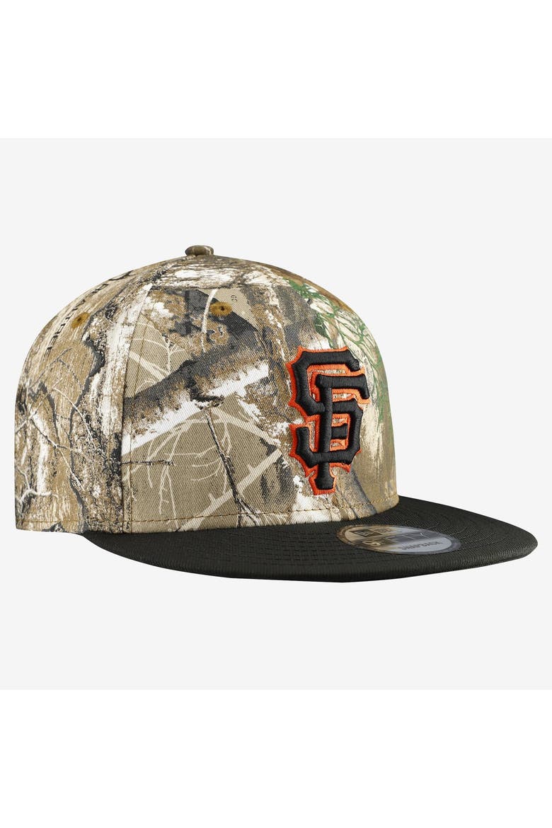 Men's New Era Camo San Francisco Giants Realtree Orange Pop 9FIFTY Snapback Hat, Alternate, color, Camo
