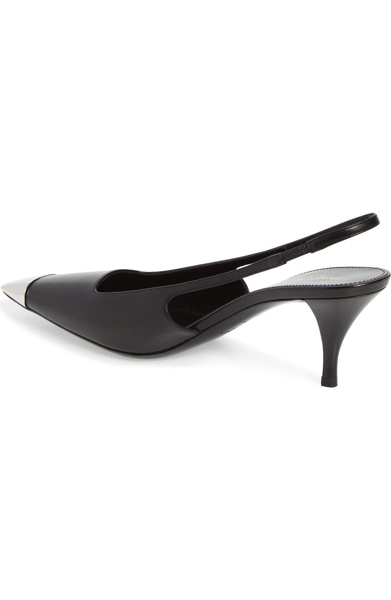 Saint Laurent Metal Toe Blade Slingback Pump, Alternate, color,