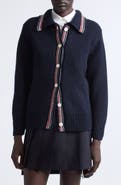 Thom Browne Hector Icon Intarsia Wool & Mohair Cardigan
