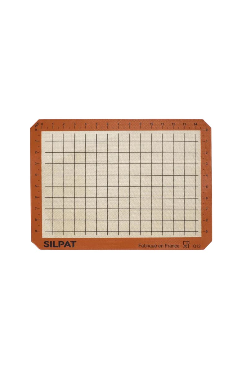 Silpat Premium Non-Stick Half Sheet Size Silicone Gridded Baking Mat, 11-5/8 x 16-1/2, Main, color, Orange
