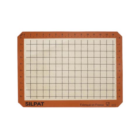 Premium Non-Stick Half Sheet Size Silicone Gridded Baking Mat, 11-5/8 x 16-1/2