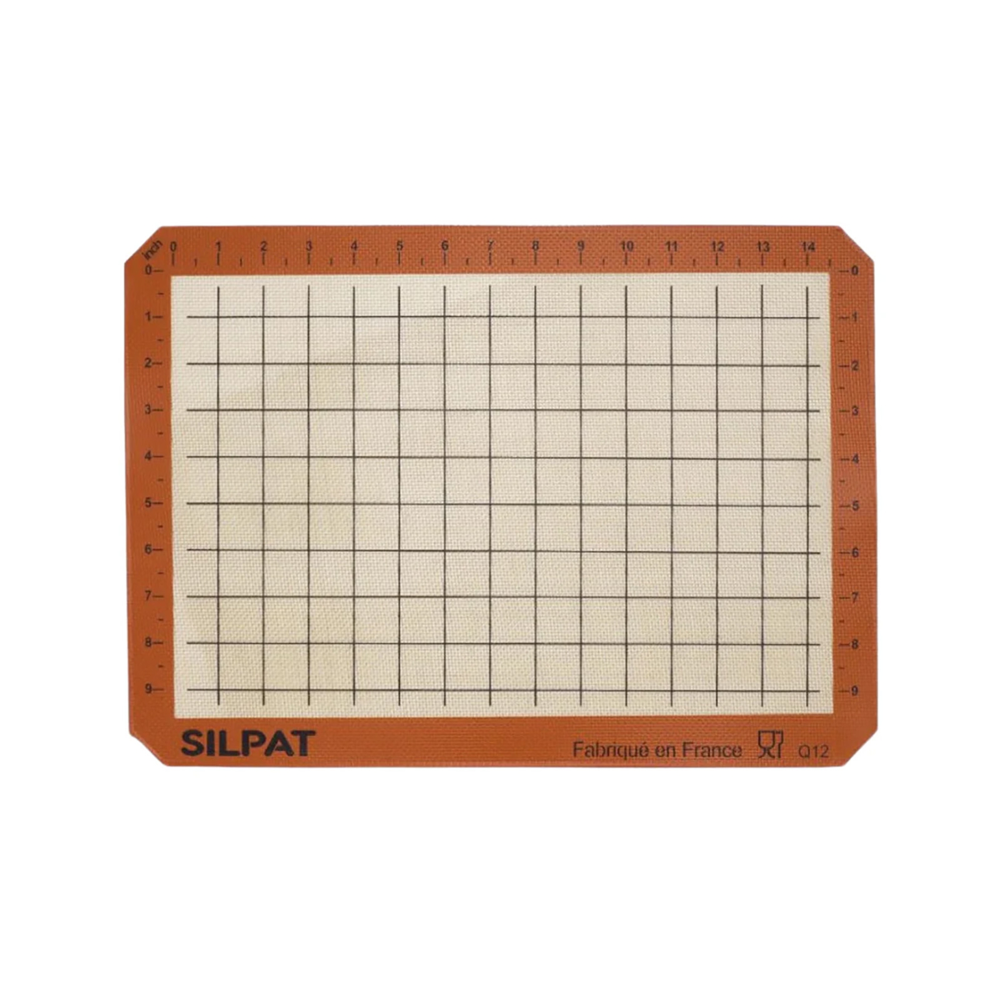 Silpat Premium Non-Stick Half Sheet Size Silicone Gridded Baking Mat, 11-5/8 x 16-1/2 - Orange