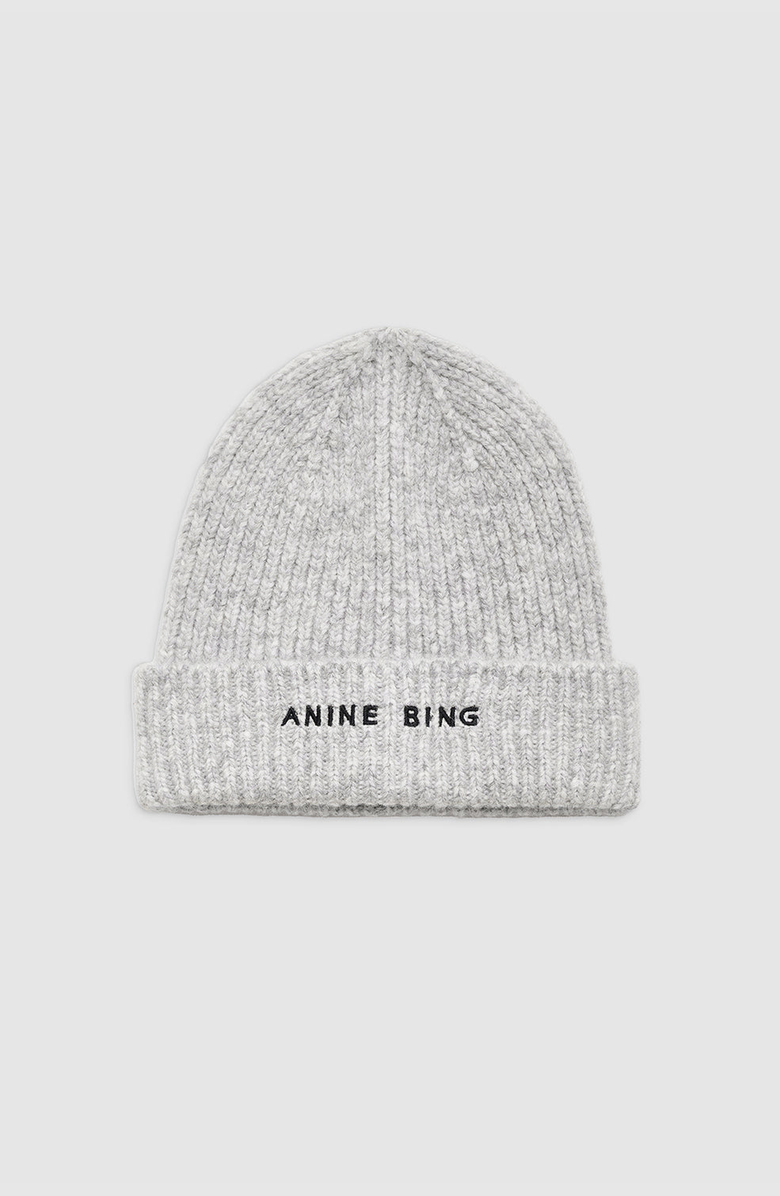 ANINE BING Elia Beanie, Main, color, Light Heather Grey