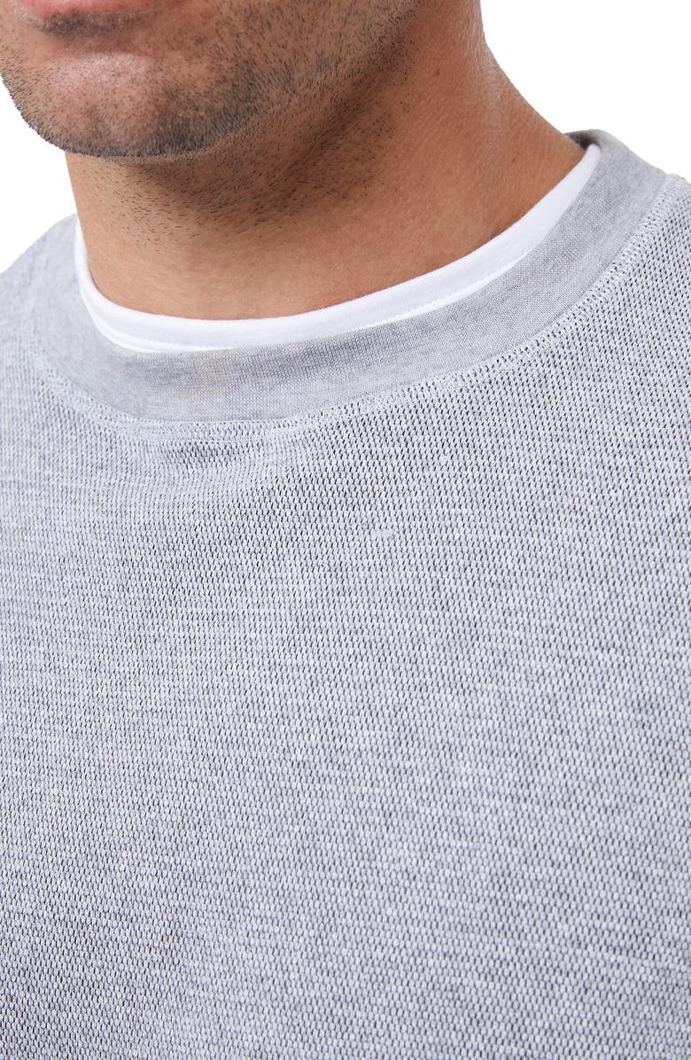 French Connection Textured Crewneck Sweatshirt, Alternate, color, 