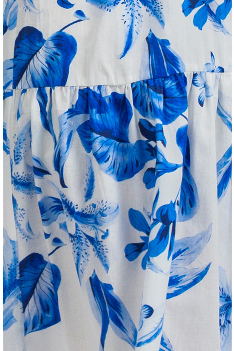 Ruched Strapless Maternity Midi Dress, Alternate, color, BRIGHT BLUE