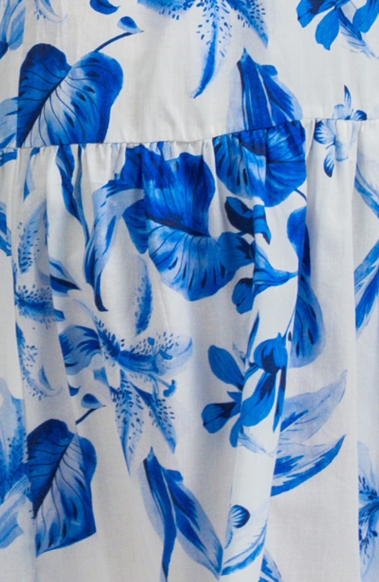 PIETRO BRUNELLI MATERNITY Ruched Strapless Maternity Midi Dress, Alternate, color, Bright Blue