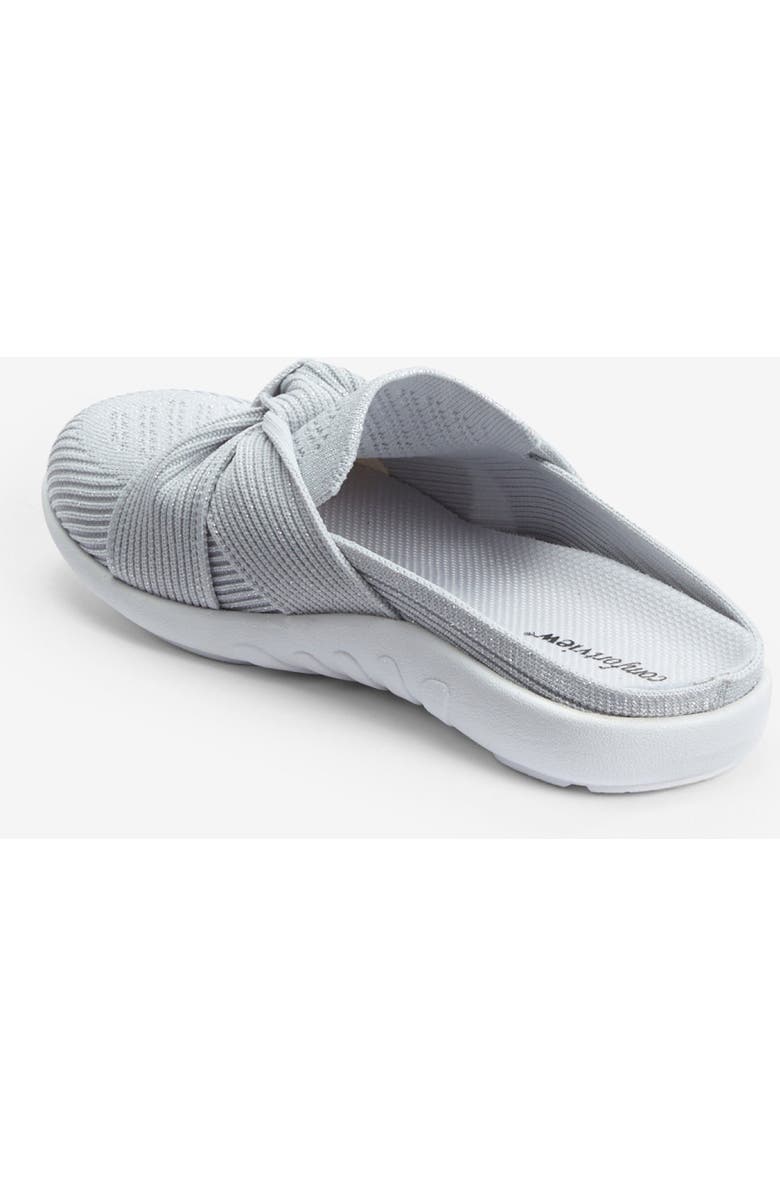 Comfortview The Gwyneth Arch Support Slip On Mule, Alternate, color, Silver Metallic