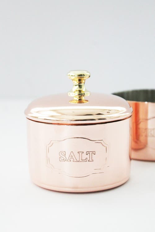 Coppermill Kitchen Vintage Inspired Salt & Pepper Cellar In Copper