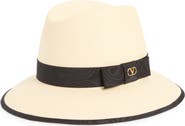 Valentino Garavani VLOGO Siganture Straw Fedora