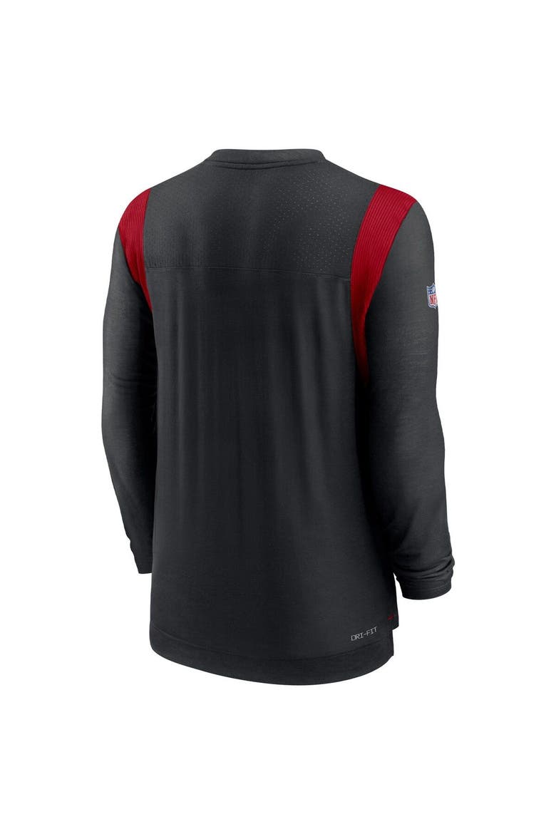 Men's Nike Black Atlanta Falcons Sideline Tonal Logo Performance Player Long Sleeve T-Shirt, Alternate, color, Black