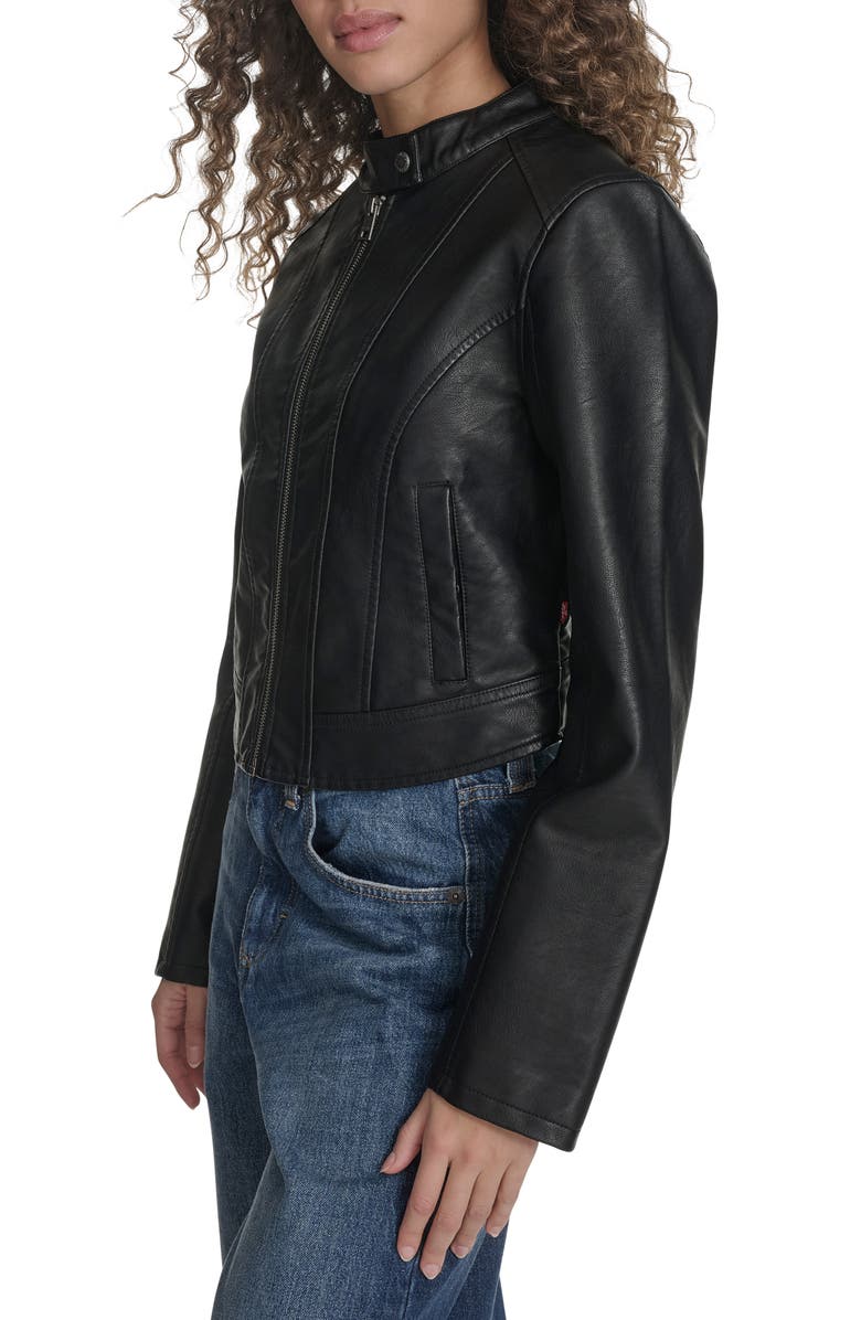 Levi's<sup>®</sup> Faux Leather Racer Jacket, Alternate, color, Black